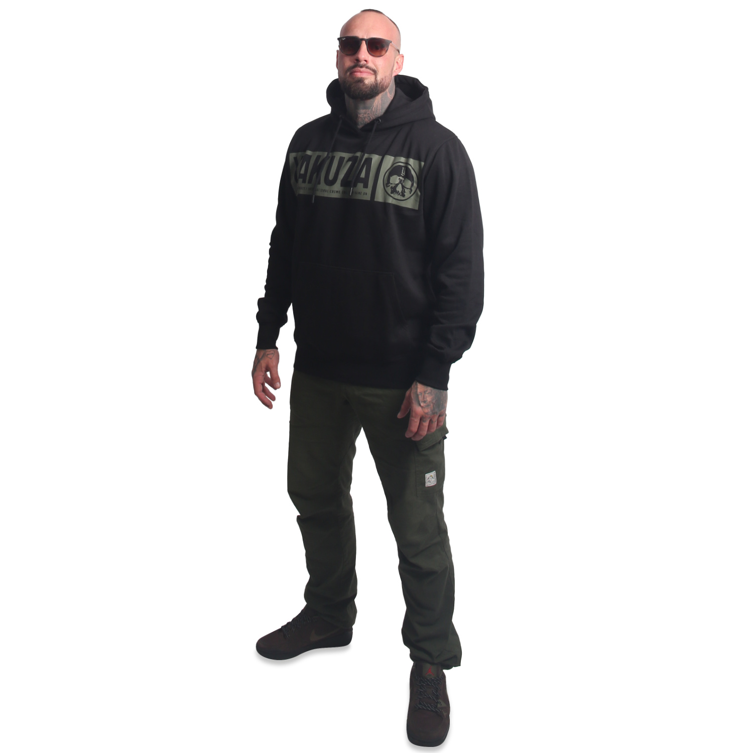 Yakuza pánská mikina s kapucí Bleak Basic Hoodie black 4XL