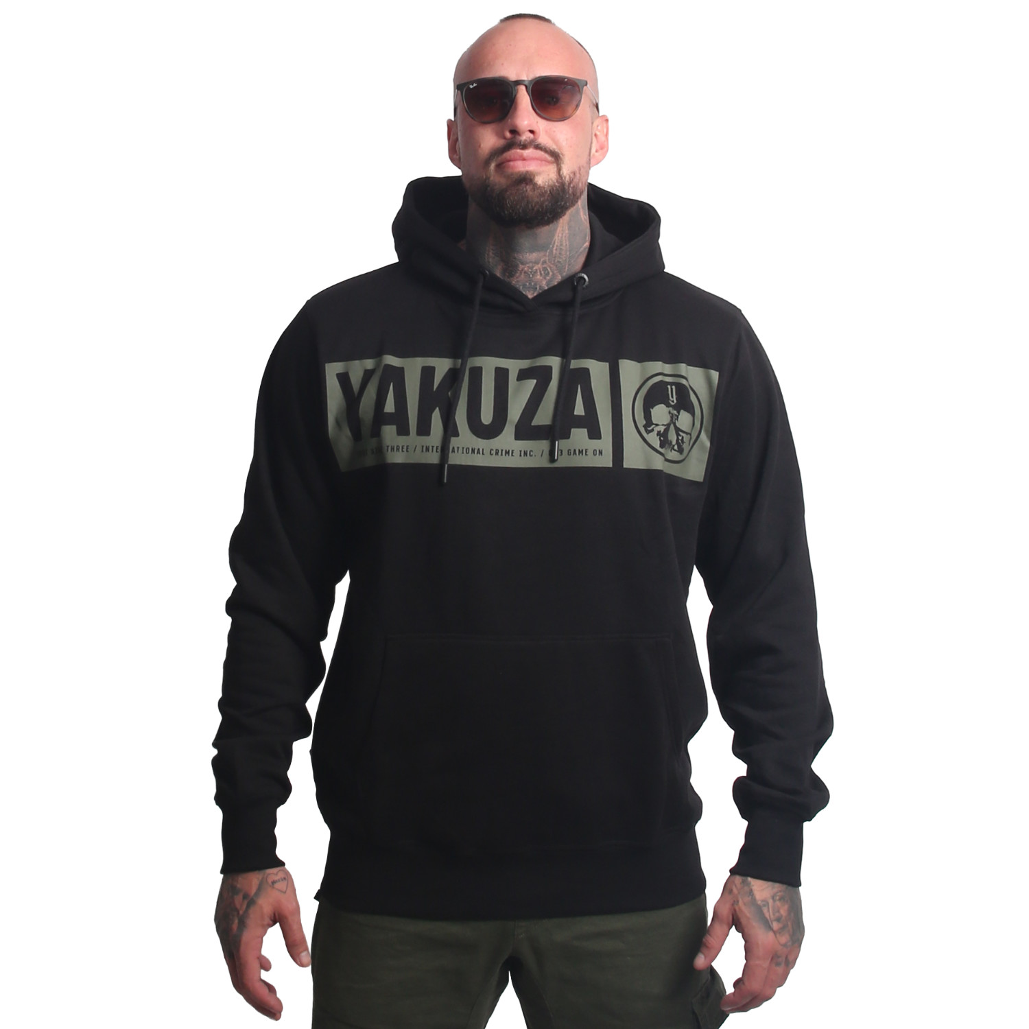 Yakuza pánská mikina s kapucí Bleak Basic Hoodie black 4XL