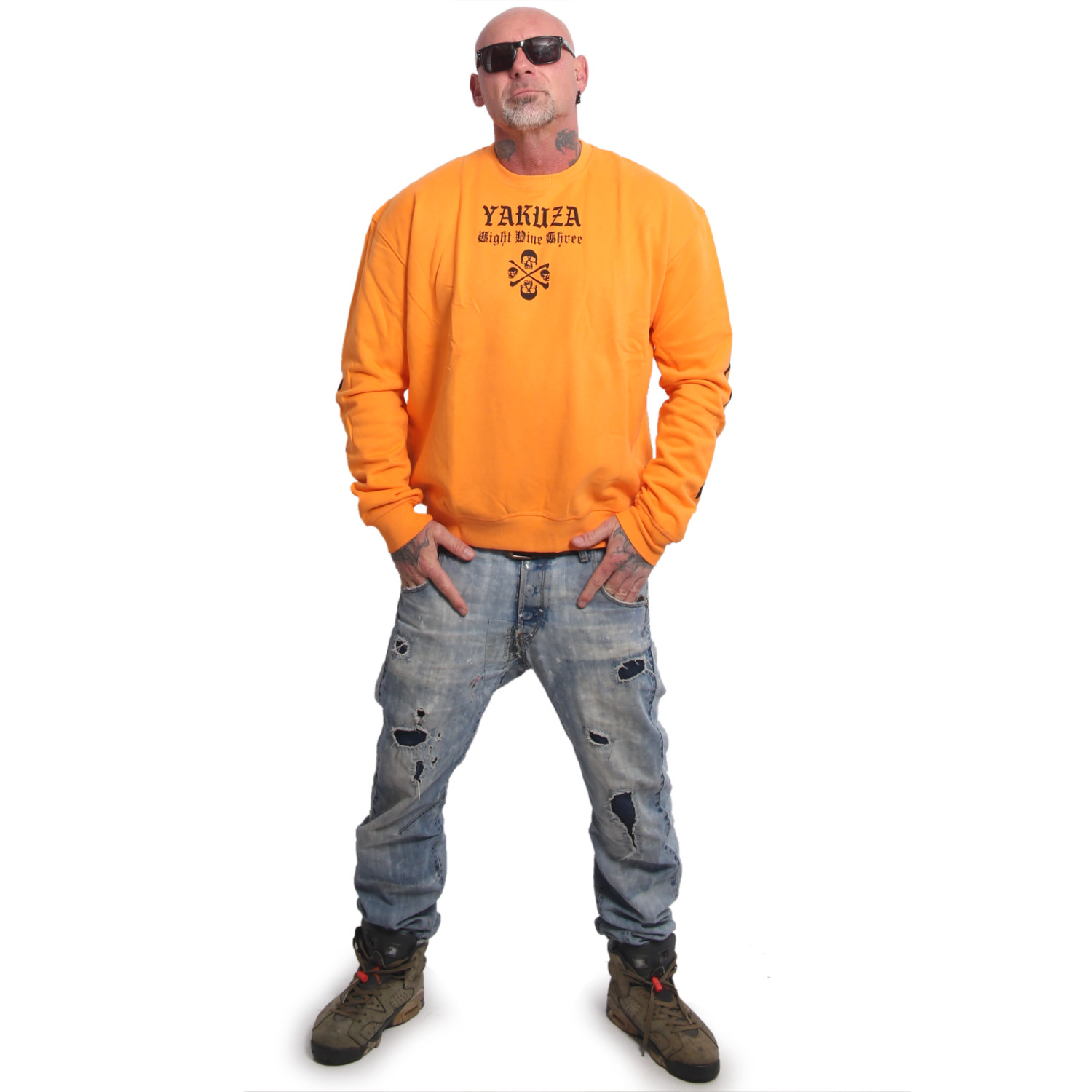 Yakuza pánská mikina 3RD Oversized Sweatshirt orange/popsicle L