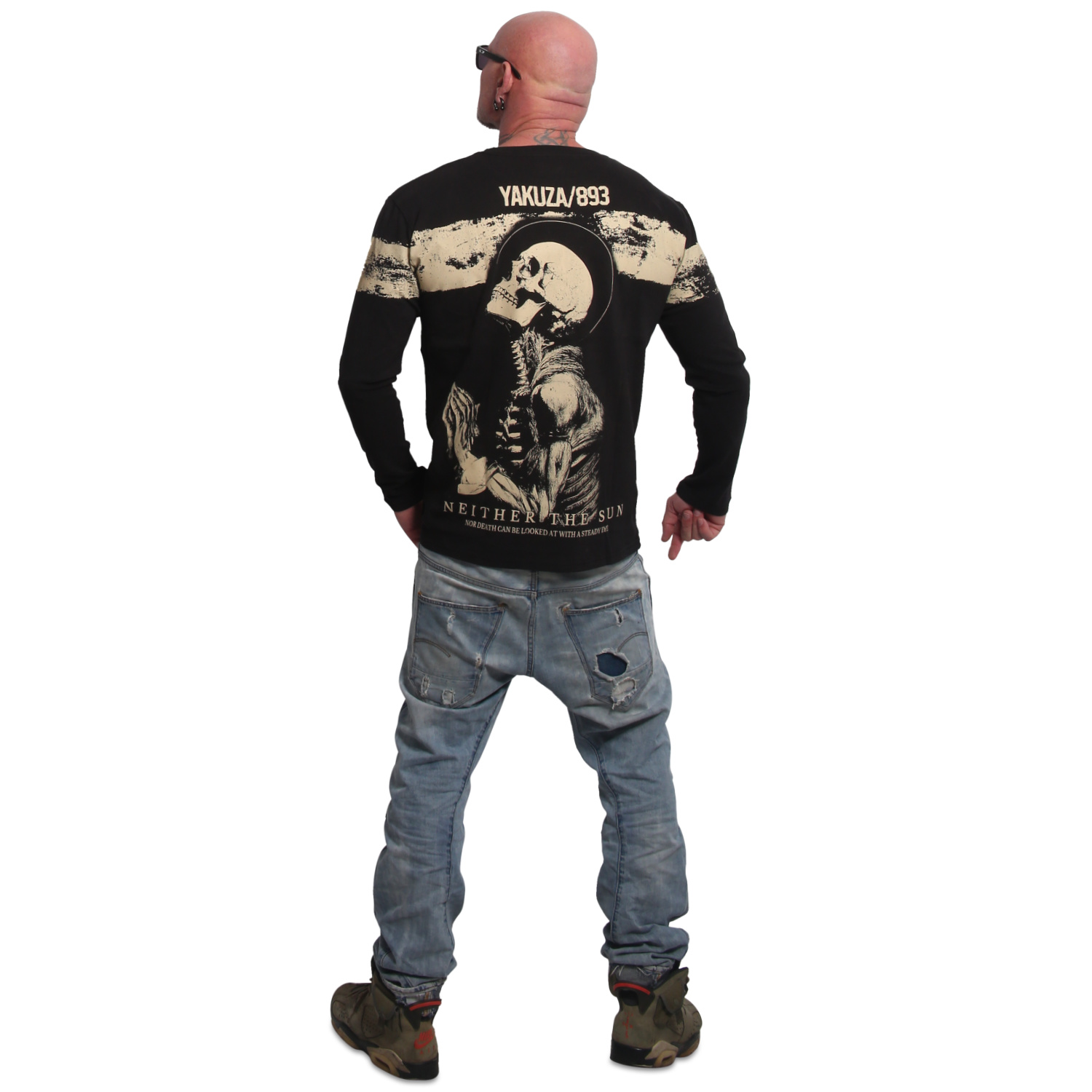 Yakuza pánské tričko s dlouhým rukávem Pray Longsleeve T-Shirt black 5XL