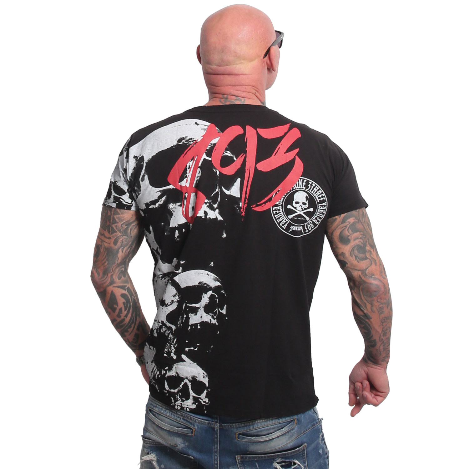 Yakuza pánské tričko Skull Theme Regular T-Shirt black 6XL
