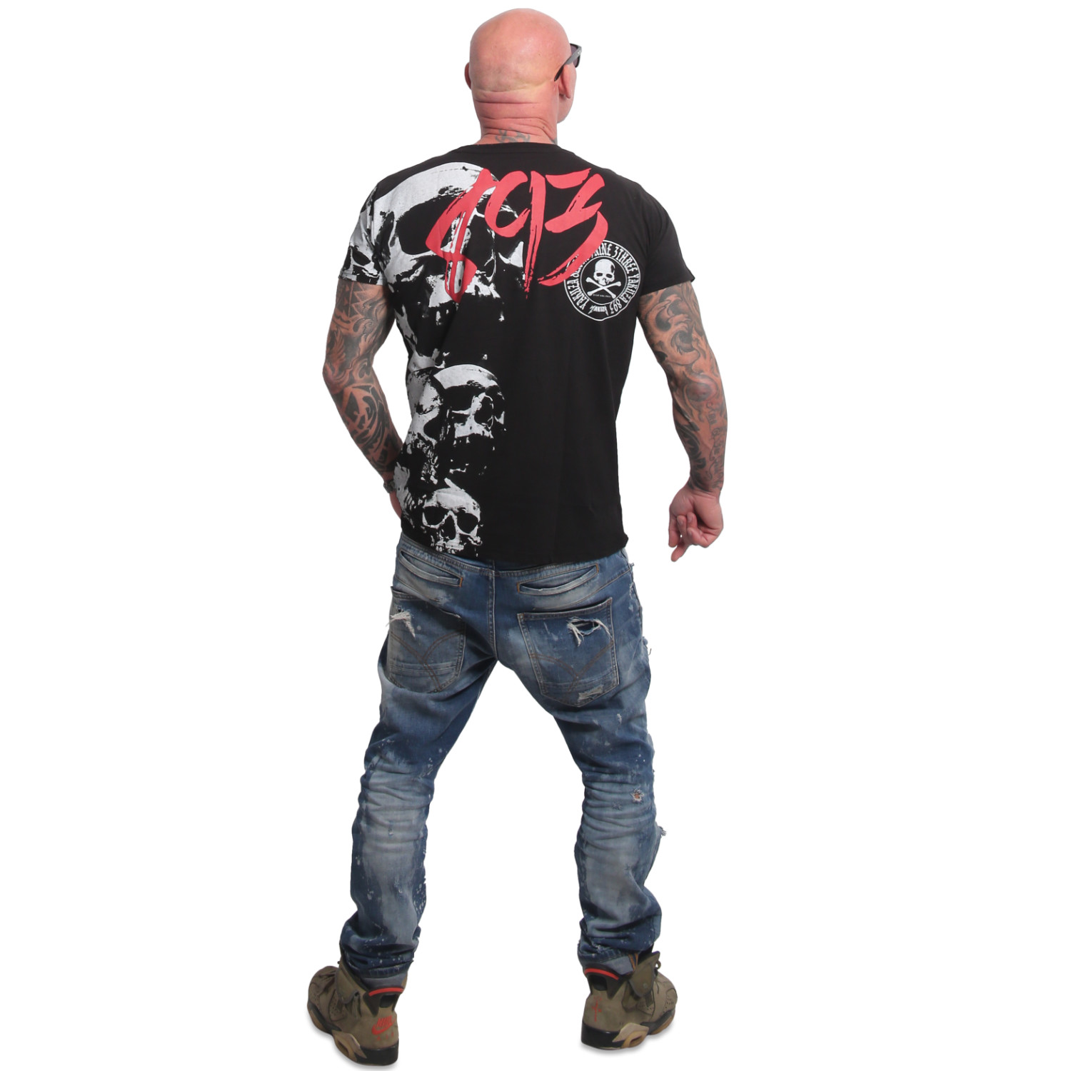 Yakuza pánské tričko Skull Theme Regular T-Shirt black 6XL