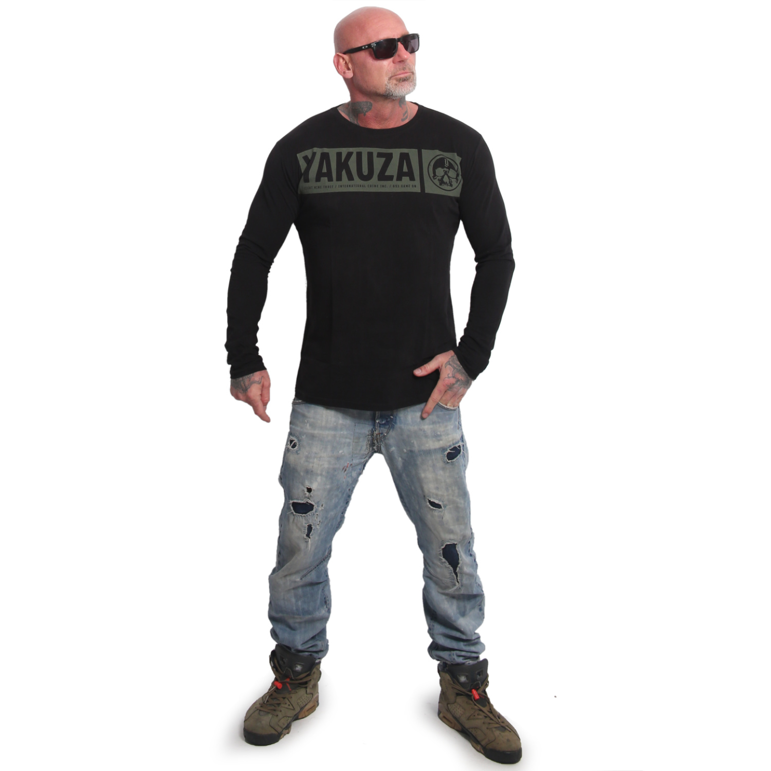 Yakuza pánské tričko s dlouhým rukávem Bleak Basic Longsleeve T-Shirt black 2XL