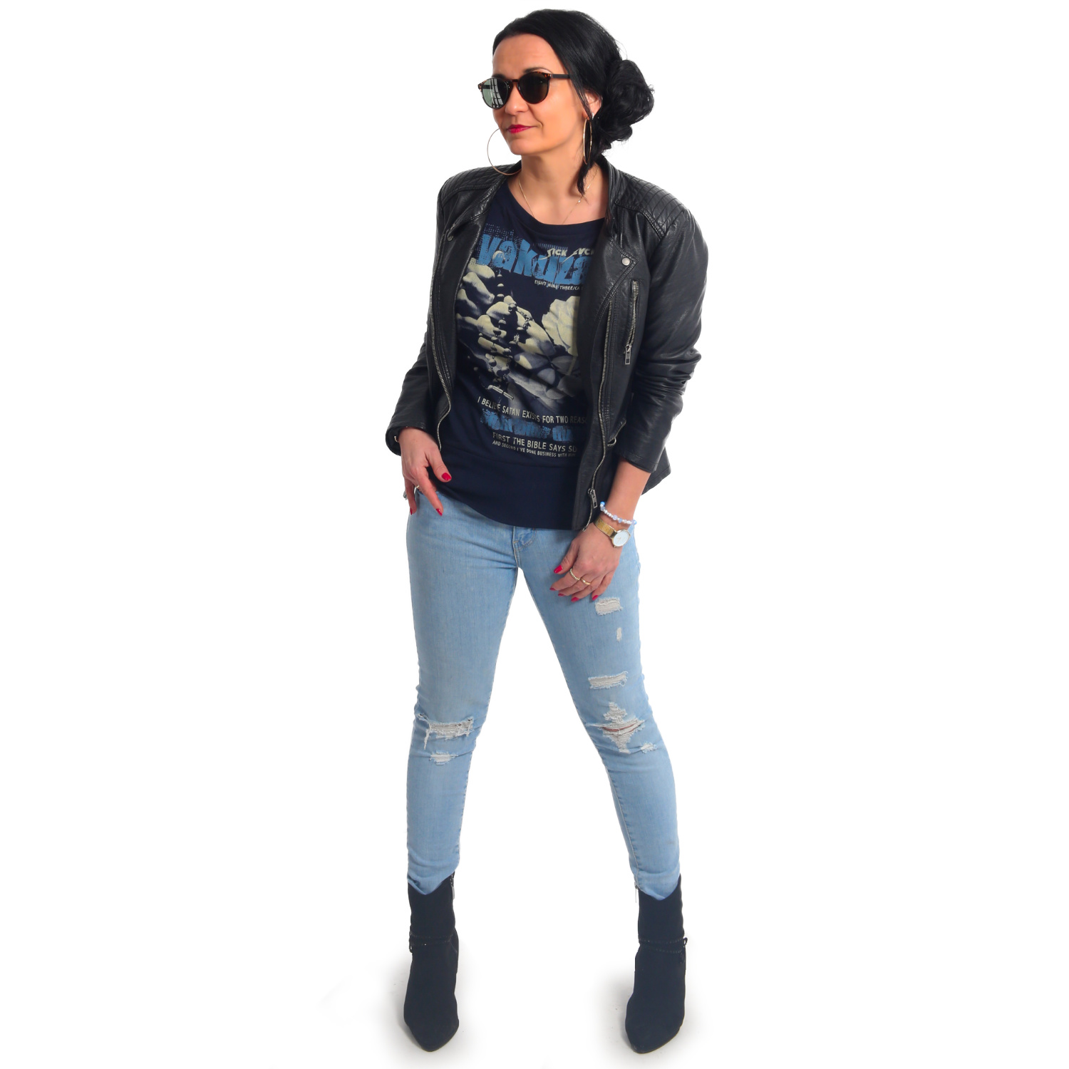 Yakuza dámské tílko Believe Wide Crew Neck T-Shirt parisian/night XS