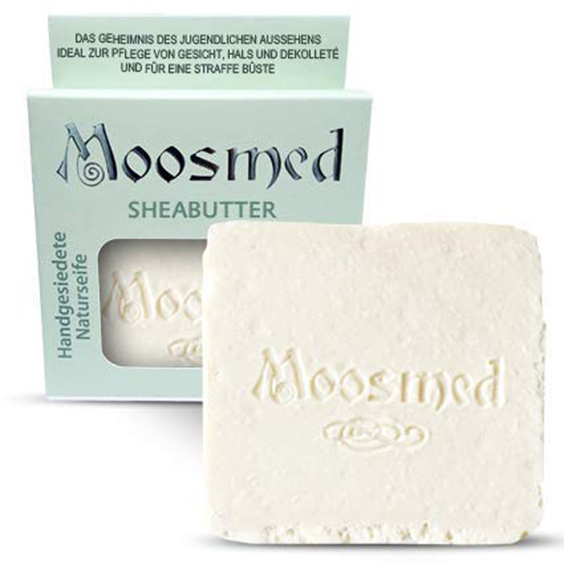 Moosmed Naturseife Sheabutter Vegane Bio Seife Ohne Duftstoffe Fur Korper Gesicht Und Haar 100 G Good Cloth