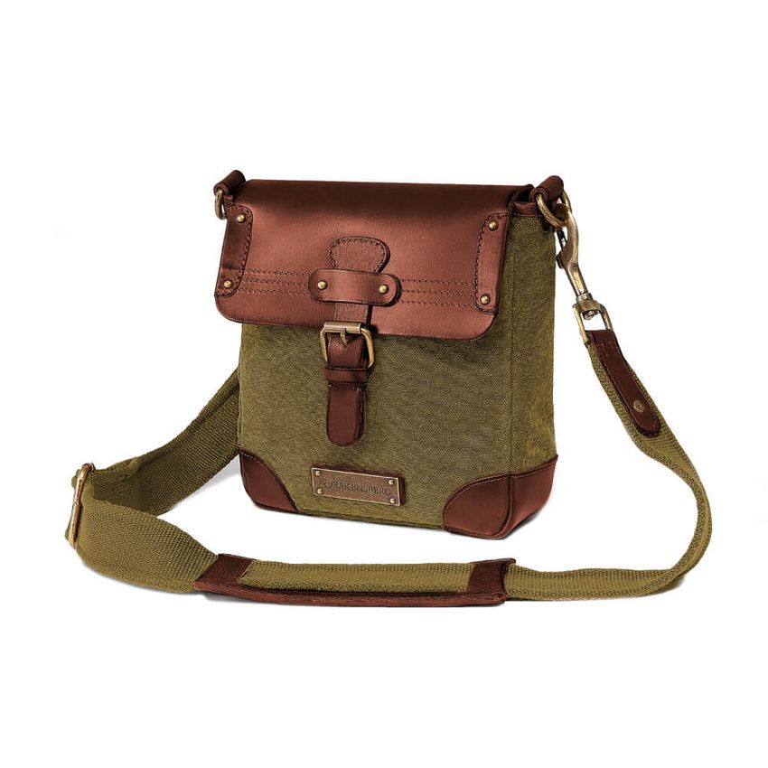 Green canvas messenger outlet bag