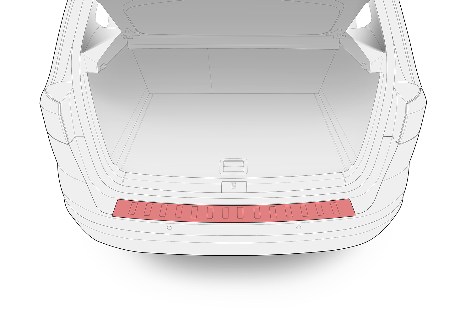 Ladekantenschutz Edelstahl passend für VW Golf 8 ab 2020