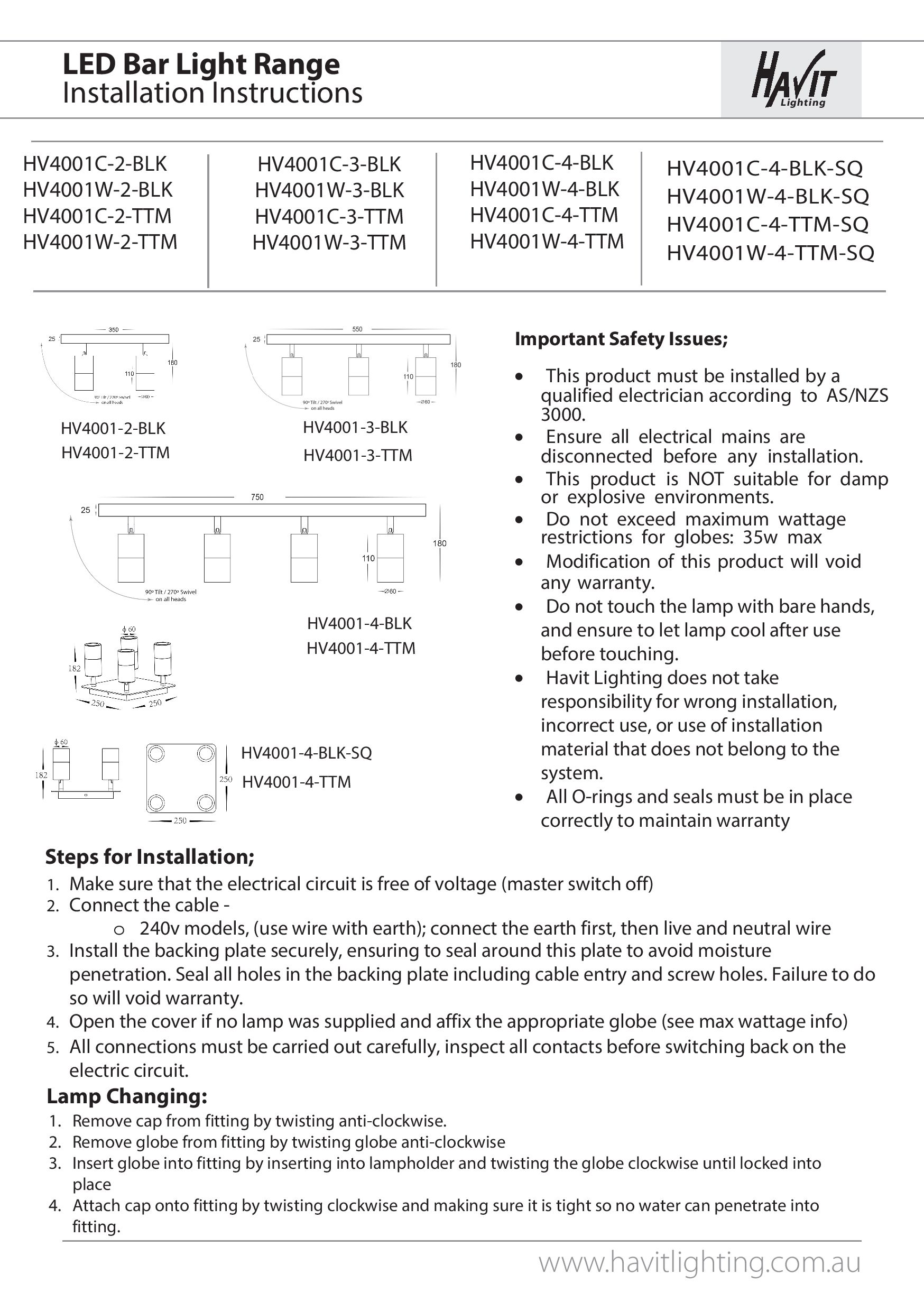 Tivah - Deckenleuchte weiß Aluminium HV4001-2-WHT | plentyShop - doppelt einstellbare LTS