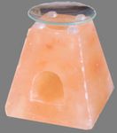 Salz Teelicht Pyramide mit Glasscheibe 1- 2kg, 1314, Salzkristall, Salzlampe Himalaya Salz Teelicht Leuchte
