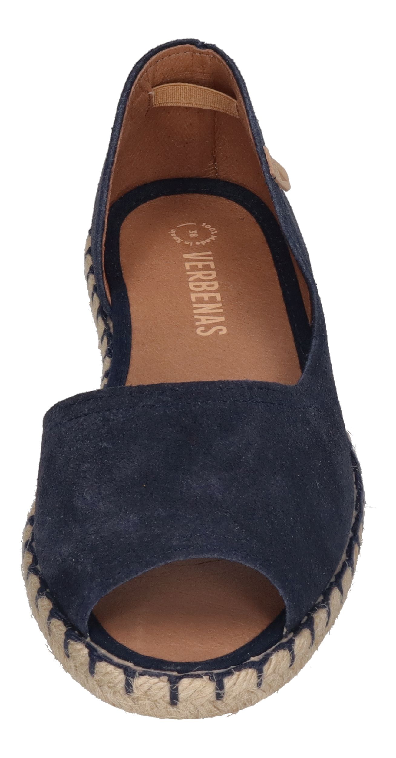 VERBENAS Espadrilles Mujer Cruz Serraje - Color Marino | Suela De Yute Y Gamuza, Hechas En España