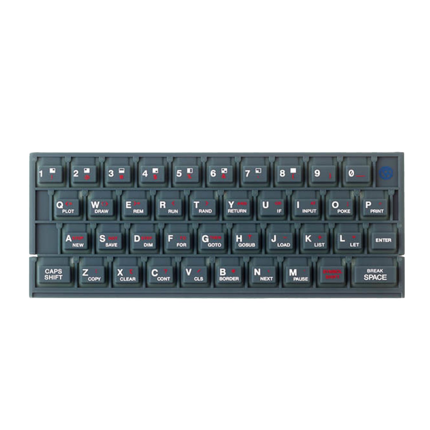 Rubber Keyboard Mat in Grey for Original Sinclair ZX Spectrum 16K / 48k