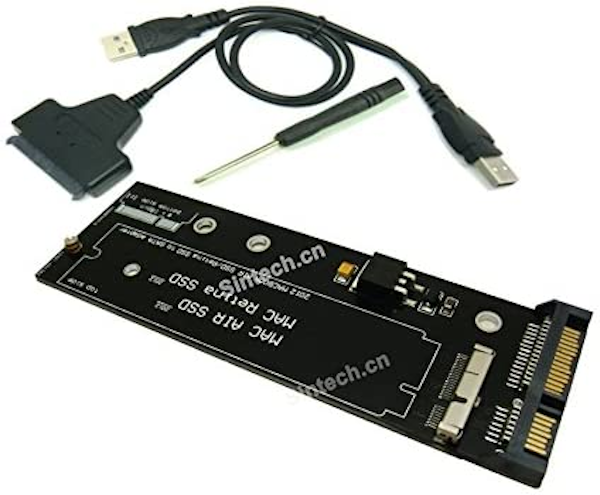 Sintech 7+17Pin to SATA Adapter with USB Cable,Compatible with SSD