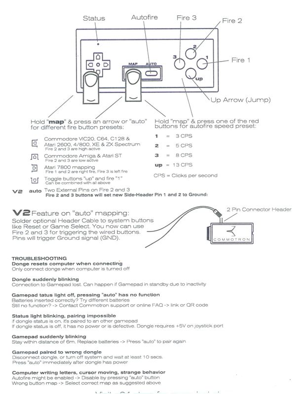 Commotron Wireless Gamepad Controller (for Commodore Atari