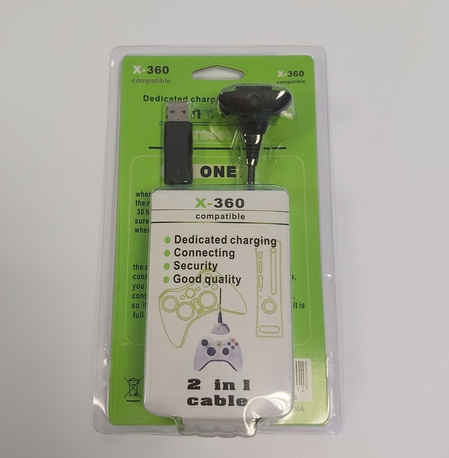 Controller Charge and Connection cable for Xbox 360 (no battery) Accessories Consoles Xbox