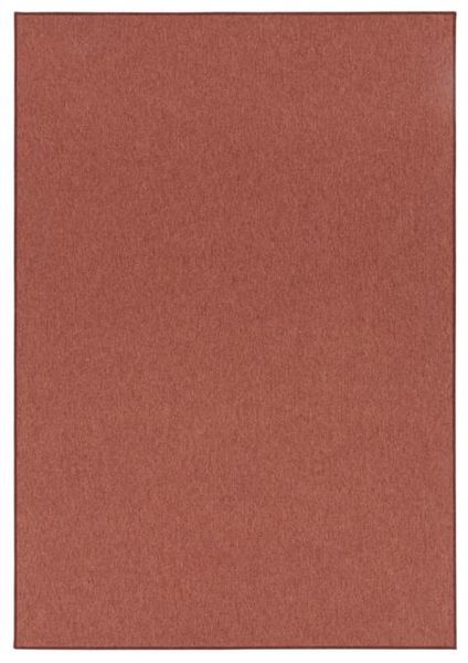 Feinschlingen Teppich Casual Terracotta Uni Meliert 