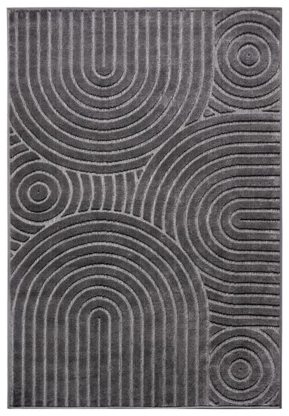 Zerbino Design Moin Moin 40x60 Cm – Antiscivolo, In Poliammide, Lavabile, Prodotto UE, Ideale Per Ingresso, Colore Grigio/Nero