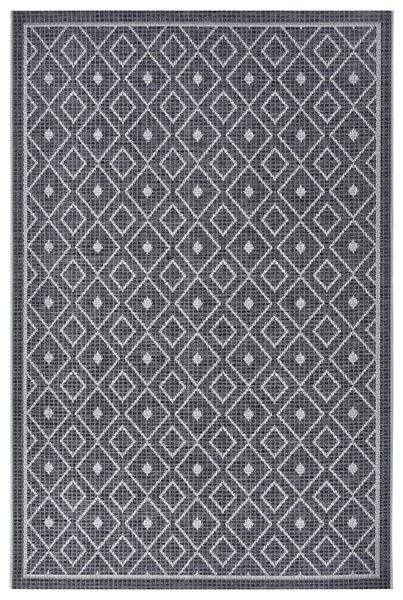 Hanse Home Telu Vloerkleed voor binnen en buiten, weerbestendig, modern patroon, waterdicht, robuust buitentapijt, plat weefsel voor tuin, balkon, terras, woonkamer, beigrijs, 63 x 120 cm