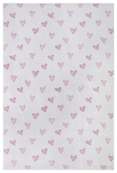 Hanse Home Adventures Kindertapijt, modern kroonpatroon, tapijt voor jongens en meisjes, voor kinderkamer, speelkamer, tienerkamer, woonkamer, kroonroze, 160 x 235 cm