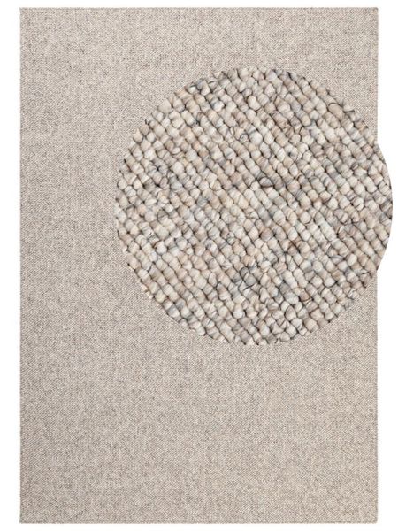 Elle Decoration Rocco Vloerkleed, zacht, plat weefsel, machinewasbaar, wol- look, duurzaam en duurzaam, modern, Scandinavische look voor woonkamer, eetkamer, slaapkamer, hal, karamel, 80 x 150 cm